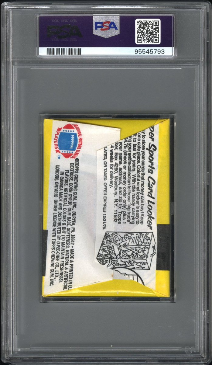 plbcards's tweet image. Looking for $400 shipped for this 1976 Topps Football wax pack PSA 8, only sale I can find is $550 from eBay.