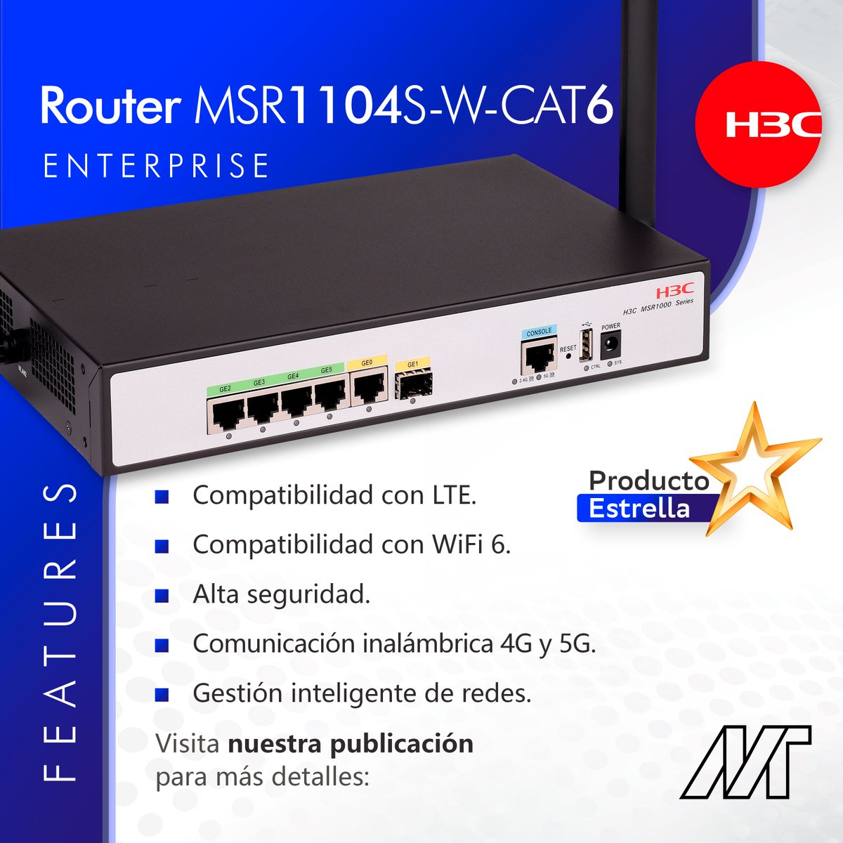 massivetechmx's tweet image. Impulsamos la eficiencia de tu red empresarial con nuestro popular Router MSR1140S-WCAT6 de H3C🔌 ¡No dejes que tu red se quede atrás! Optimiza tu conectividad y experimenta la potencia

@H3CGlobal
!  Contáctanos para conocer más sobre nuestras soluciones: #H3C #h3cmassivetech