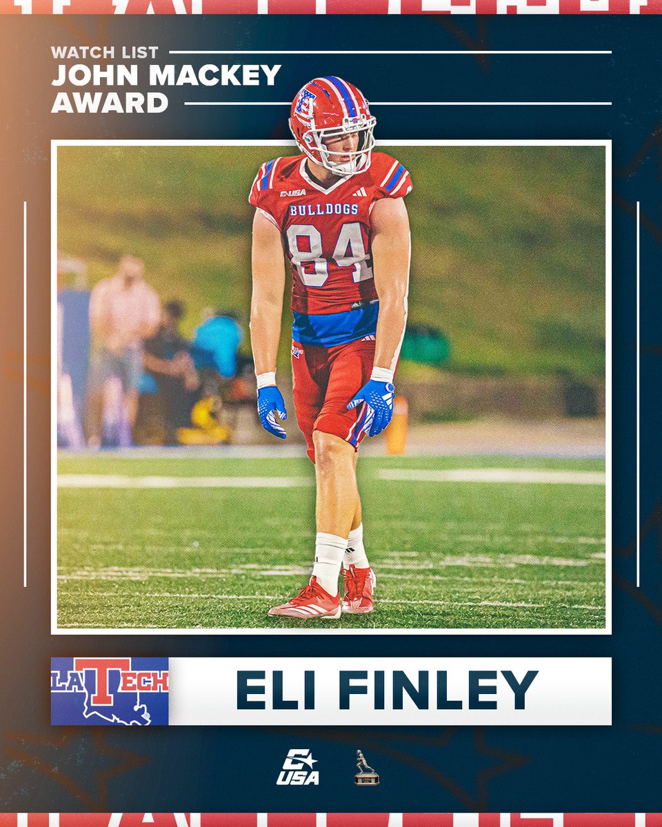 Conference USA (@conferenceusa) on Twitter photo 🏈 JOHN MACKEY AWARD WATCH LIST 🏈
Eli Finley, <a href="/LATechFB/">LA Tech Football 🏈</a>
#NoLimitsOnUs | bit.ly/3UgCD71 🏈 JOHN MACKEY AWARD WATCH LIST 🏈
Eli Finley, <a href="/LATechFB/">LA Tech Football 🏈</a>
#NoLimitsOnUs | bit.ly/3UgCD71