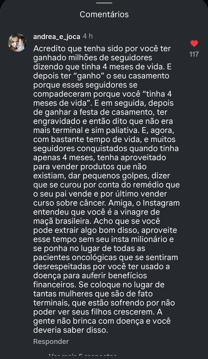 thiago_p's tweet photo. @belliday Eu amo a pessoa que deixou esse comentário pra ela kkkkkk https://t.co/YJaESsoNBH