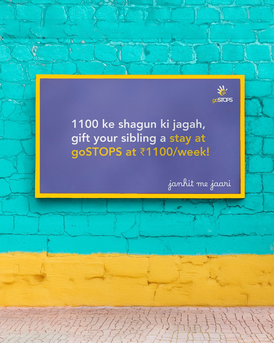 gostopsofficial's tweet image. This rakshabandhan, why just stop at shagun, jab pura trip bhai se fund karwa sakte hai 😝

Book that perfect stay here: gostops.com/stay/destinati…

#GoStops #GoMoreBeMore #LongWeekend #SoloTravel #Travel #Trip #Travelling #Adventures #India #Explore #Hostel #AffordableStay