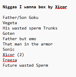 IAMXICORAF's tweet photo. A fighting list, for myself! https://t.co/QvKyORSWBC