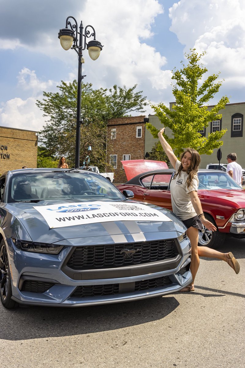 LascoFord's tweet photo. Had a blast at the Fenton Rev Up Car Show last night! Loved showing off our ride and spotting some awesome Fords. Community vibes are everything!💙🚙 #ford #carshow #fordfamily https://t.co/piFaEVit3A