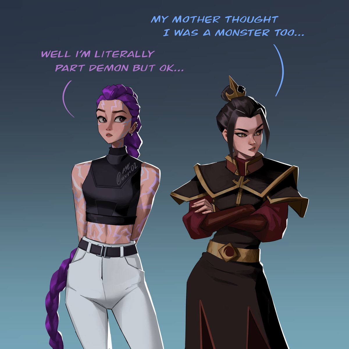 avyc02's tweet image. ATLA x KPDH! Because trauma bonding can transcend time, space, and fictional continuities~ 🌊🪨🔥💨 #KPOPDEMONHUNTERS #kpopdemonhuntersnetflix #kpopdemonhuntersfanart #Rumi #Zoey #Mira #fanart #AvatarTheLastAirbender #avatarfanart #ATLA #Azula #TyLee #Mai