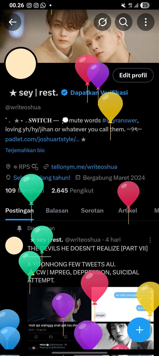 hai rikwes mau wansut yunong rated genre apa (nanti aku buat kalo udah free)