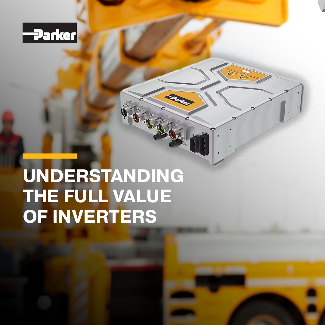 Discover how inverters boost hydraulic efficiency in hybrid &amp; electric vehicles by enabling precise flow control and reducing energy waste. Read more from Parker experts, Jonah Leason &amp; Tim Dobbins. spr.ly/6016f5T6e

#Hydraulics #Electrification #Inverter
