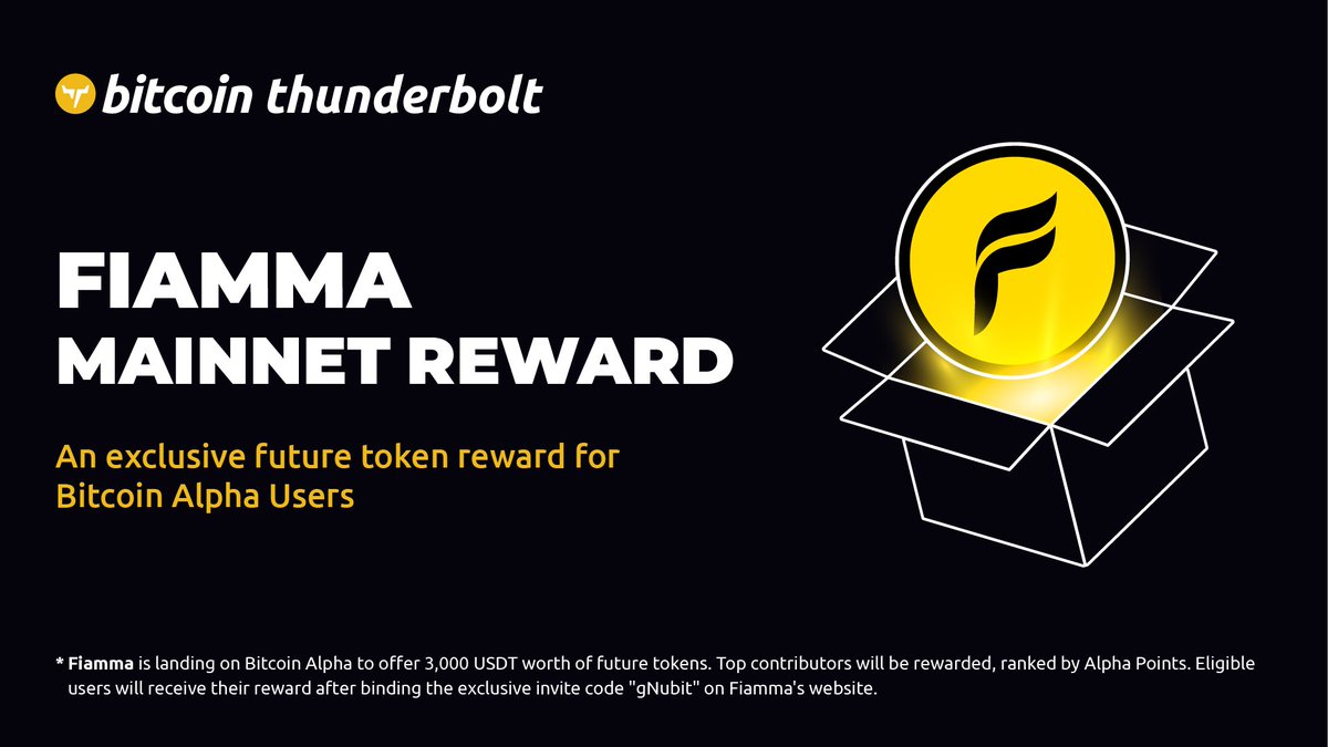 Get ready! Bitcoin Alpha will feature @fiamma_labs on Aug 8th. Eligible  contributors will receive future Fiamma tokens based on their Bitcoin Alpha  Points. ⚡️