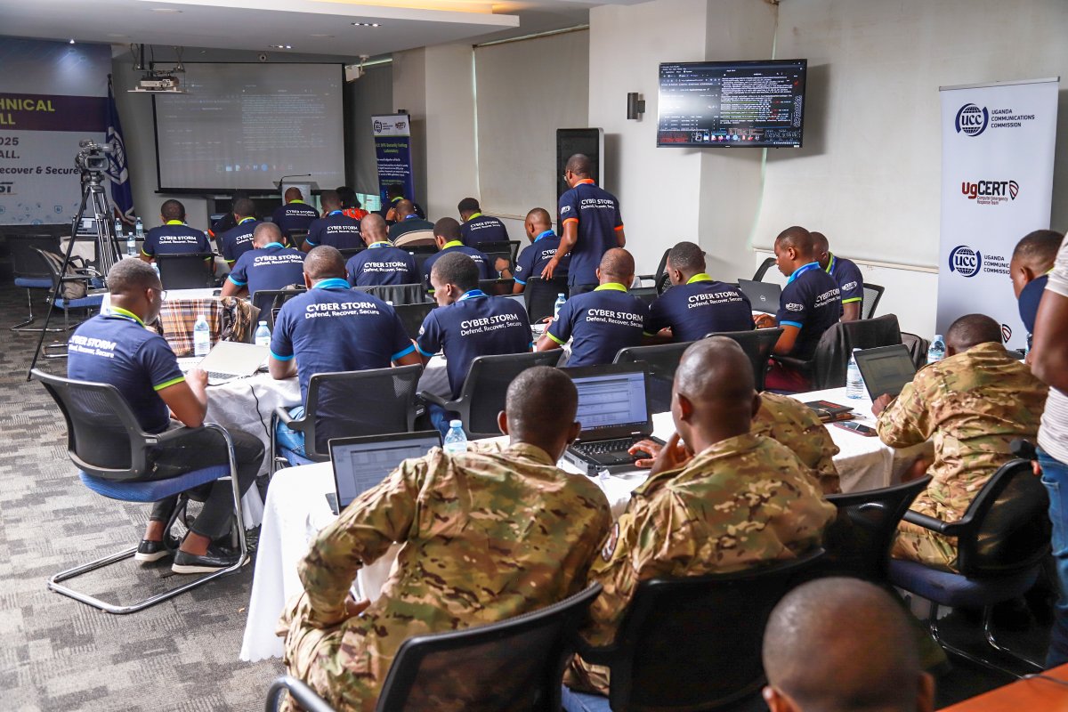 UgCERT's tweet photo. Today, the 6th Licensed Operator Cybersecurity Technical Training and Drill organised by @UCC_Official in collaboration with @FIRSTdotOrg came to an end with a cyber drill simulation exercise.

The cyber drill followed an intensive technical training programme held at UCC House, Bugolobi, from Tuesday, 5th August 2025. 

A huge thank you to all participants for demonstrating exceptional skills and potential.
Let’s continue to innovate, collaborate, and push the boundaries of cybersecurity excellence in Uganda.

@MoICT_Ug @mtnug @Airtel_Ug @Utcl_ug @renu_cert @BCC_UG @SombhaStore @roketelkomug @TalkioMobile @LiquidInTechUG @TheGroupBCS @CanalBoxUG @SprintUg @CSquared_Africa
@LycamobileUG