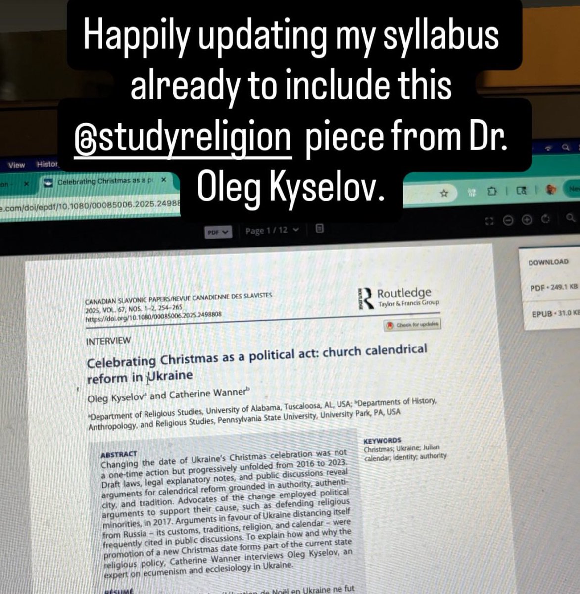 Prof. <a href="/seedpods/">Richard Newton</a> is working on his new REL 108 course.