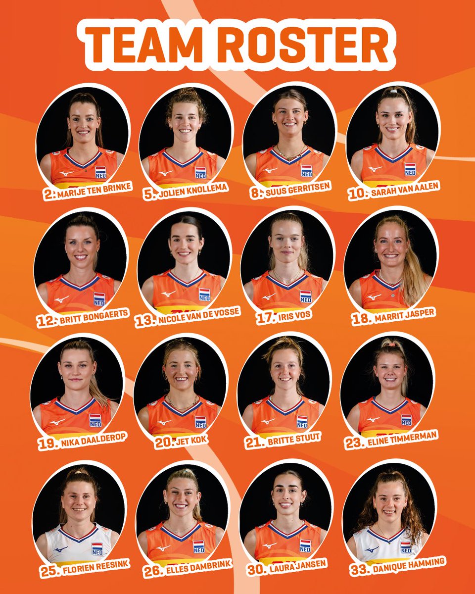See you this weekend! 🫶🏻 Dit is ons team voor de komende oefeninterlands tegen Duitsland. ⚔️

Lees meer via: volleybal.nl/nieuws/selecti…

#LetsGoOrange #TeamNL #WWCH2025