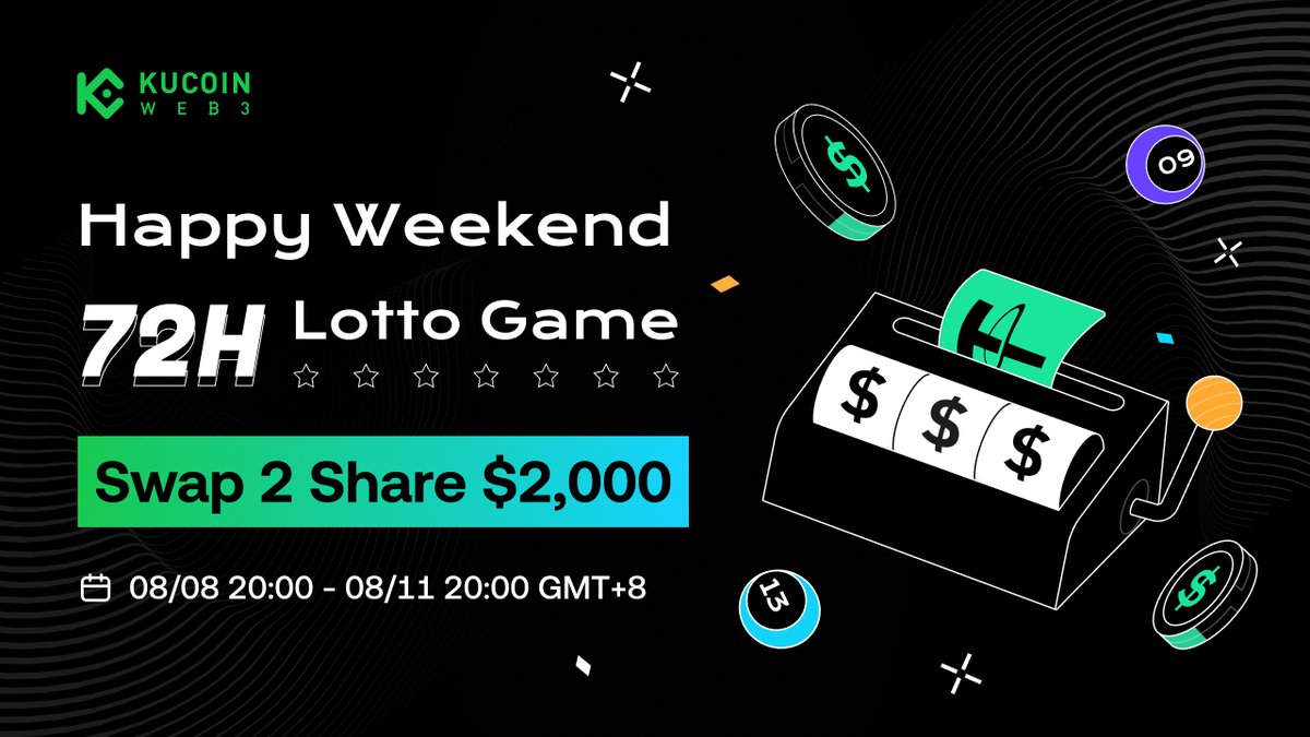 KuCoin Web3 Wallet (@kucoin_web3) on Twitter photo ๐ 72H KuCoin Web3 Lucky Lotto Giveaway! ๐
๐ฏ 1 swap to get a lotto ticket
๐ฐ $2,000 USDT Prize Pool โ FCFS๏ผ
๐
Aug 8 20:00 โ Aug 11 20:00 (GMT+8)
๐ EVM Network
๐ How to Join:
1๏ธโฃ Deposit โฅ 10 USDT
2๏ธโฃ Swap โฅ 10 USDT/USDC/USDE/USD1 on EVM
3๏ธโฃ Fill out the form with ๐ 72H KuCoin Web3 Lucky Lotto Giveaway! ๐
๐ฏ 1 swap to get a lotto ticket
๐ฐ $2,000 USDT Prize Pool โ FCFS๏ผ
๐
Aug 8 20:00 โ Aug 11 20:00 (GMT+8)
๐ EVM Network
๐ How to Join:
1๏ธโฃ Deposit โฅ 10 USDT
2๏ธโฃ Swap โฅ 10 USDT/USDC/USDE/USD1 on EVM
3๏ธโฃ Fill out the form with