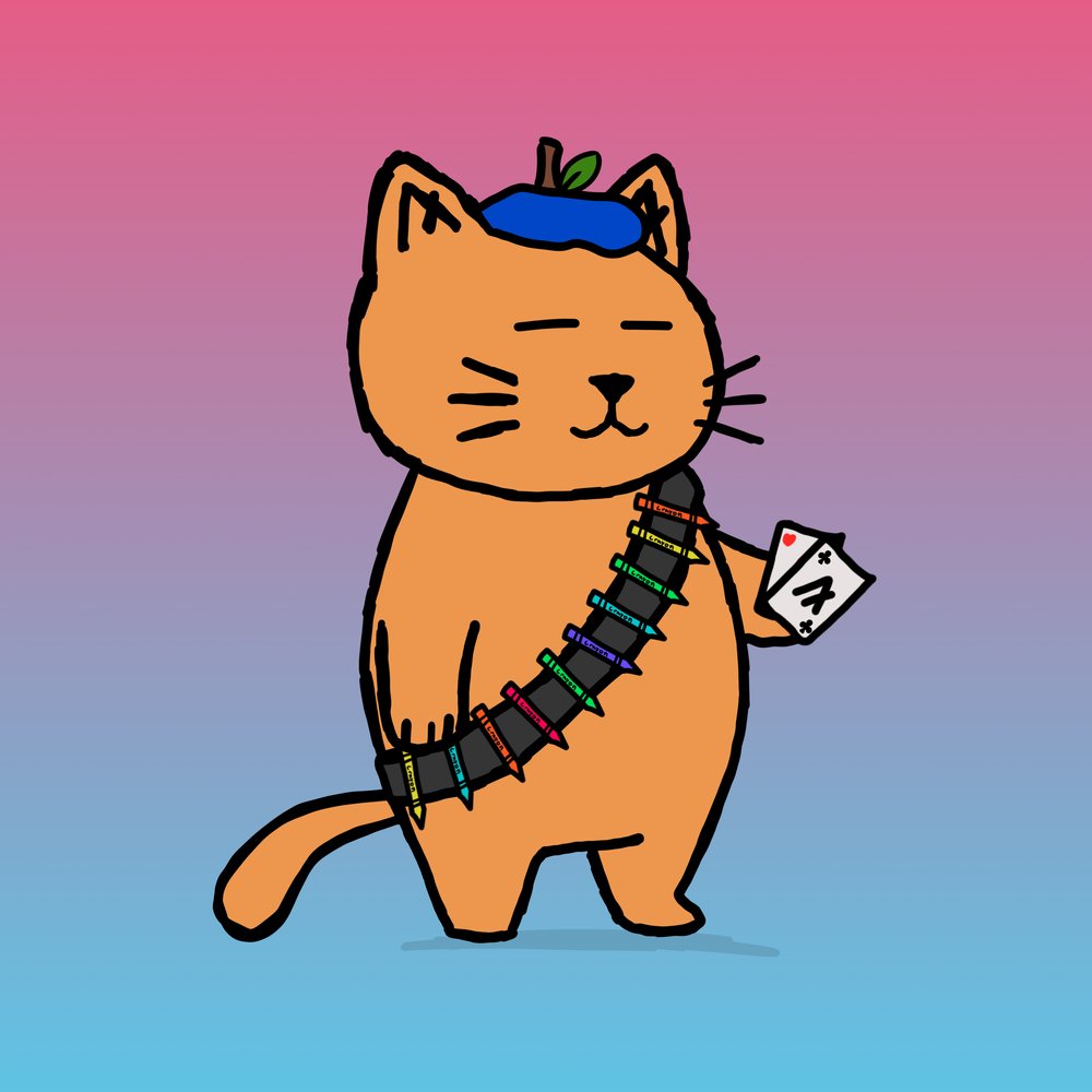 JoeJoBabbit NFTs (@joejobabbitnft) on Twitter photo with 2 turns in the <a href="/ShittyKitties_/">shittykitties.algo</a> trait shuffle this kitty got a new hat and some crayons
love it
#ShittyHype with 2 turns in the <a href="/ShittyKitties_/">shittykitties.algo</a> trait shuffle this kitty got a new hat and some crayons
love it
#ShittyHype