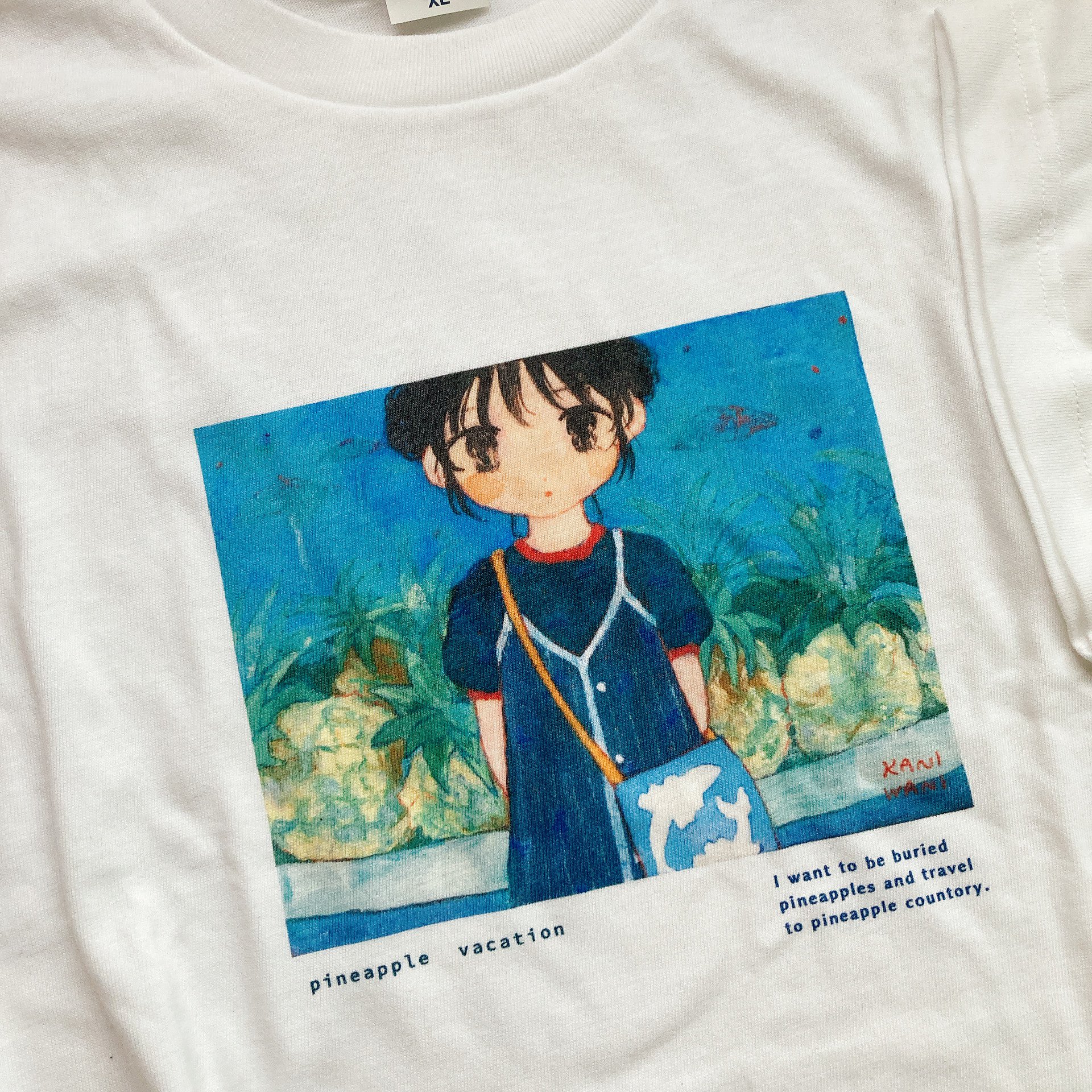 絵画。原画【美しい花かごを持ってかわいいワンちゃんとデートに行く】 絵画 アート インテリア 原画 花 動物 ひつじ かわいい 絵