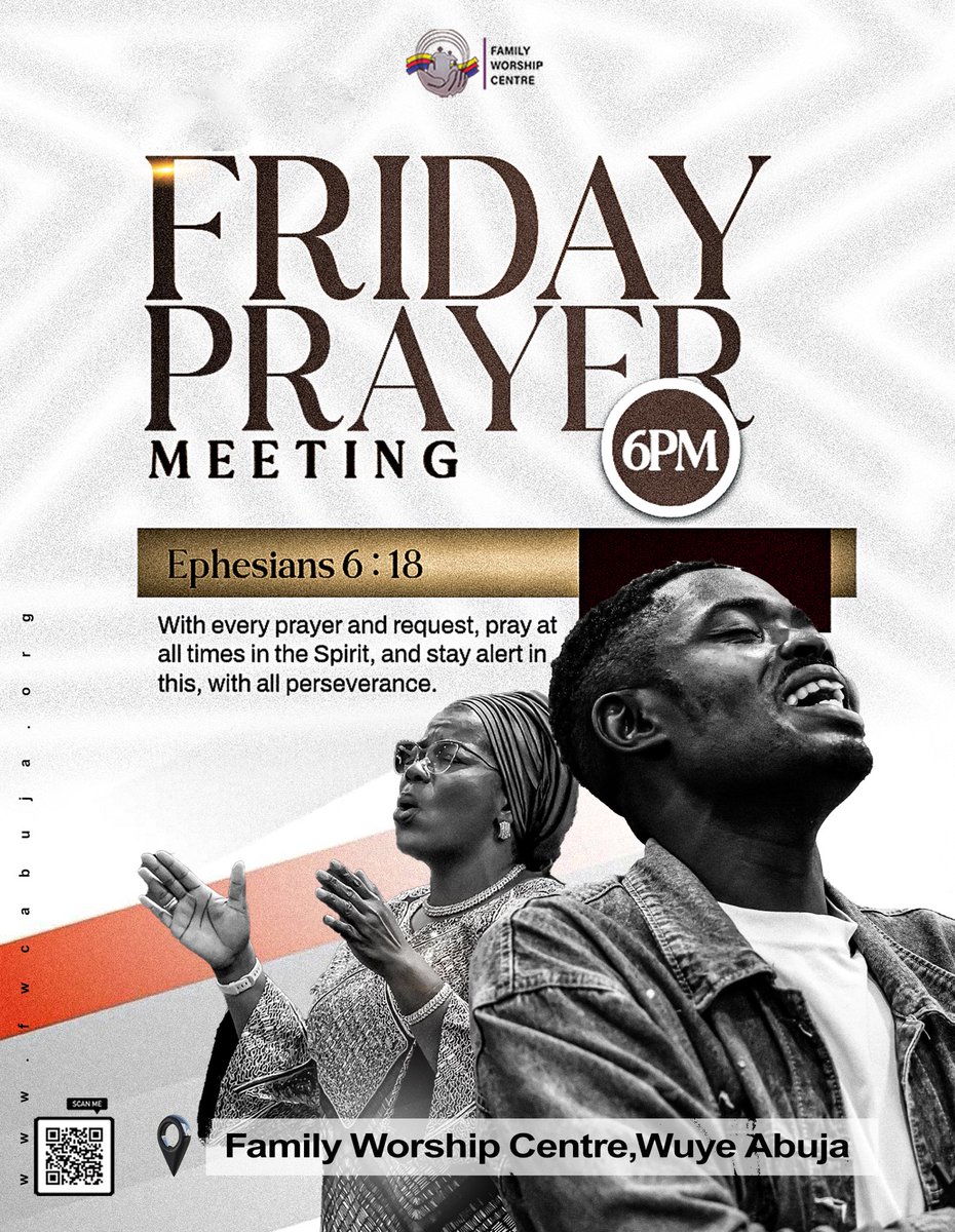 There’s power when we pray together: heaven moves and wonders happen! 

Join us today by 6PM for our Prayer and Miracle service.

Nothing is impossible with God!!!

#prayerispowerful  #prayermeeting #fwcabuja #prayer #dominion #fyp