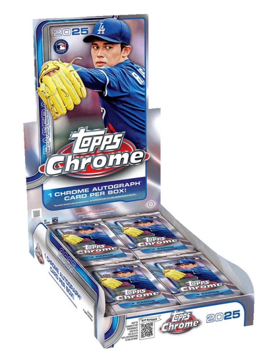 rc_box's tweet image. 2025 Topps Chrome coming to the August Original and High-End Baseball Boxes 💪 ⚾️ 📦