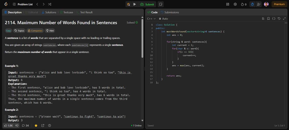 Yash_623's tweet photo. 🔥 Day 309 of DSA Series 🚀

Solved 1 LeetCode problem!

1️⃣ Maximum Number of Words Found in Sentences 📝🔍
— A simple yet fun string traversal problem! Counted max words across multiple sentences. 🧠💬
#Day309 #DSA #LeetCode #100DaysOfCode #CodingChallenge #StringManipulation https://t.co/VRJfMOb25B