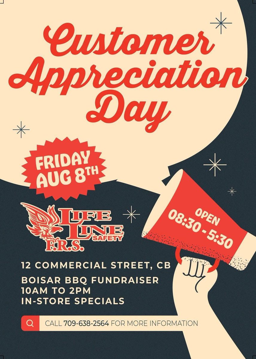 BayFM will be on location from 9 am to 1 pm today as we help Lifeline FRS celebrate their Customer Appreciation Day! Drop on down!
