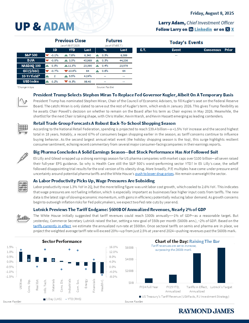 Time to get Up &amp; Adam! Our daily publication includes insights, the latest index numbers, and market-moving headlines to set you up for a well-informed day! raymondjames.com/-/media/rj/dot…