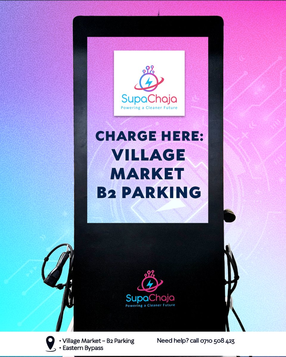 Got errands or lunch plans? Charge your EV while you're at it. Find us at Village Market B2 parking, plug in and let your battery fill up as you go about your day. It’s charging made easy. #SupaChaja #PoweringACleanerFuture
