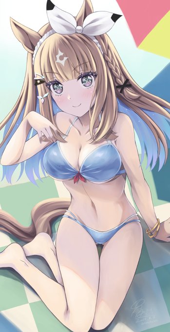 アイちゃんと海に行ってイチャイチャしたいです I want to go to the sea with Almond Eye and be lovey-dovey. #umamusume #ウマ娘 #アーモンドアイ