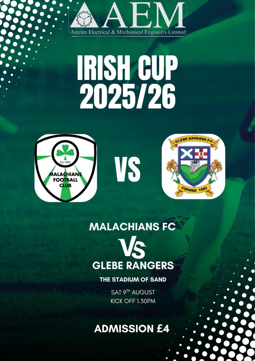 They’re coming thick and fast! Next up is the Irish Cup. #UpTheMals💪☘️