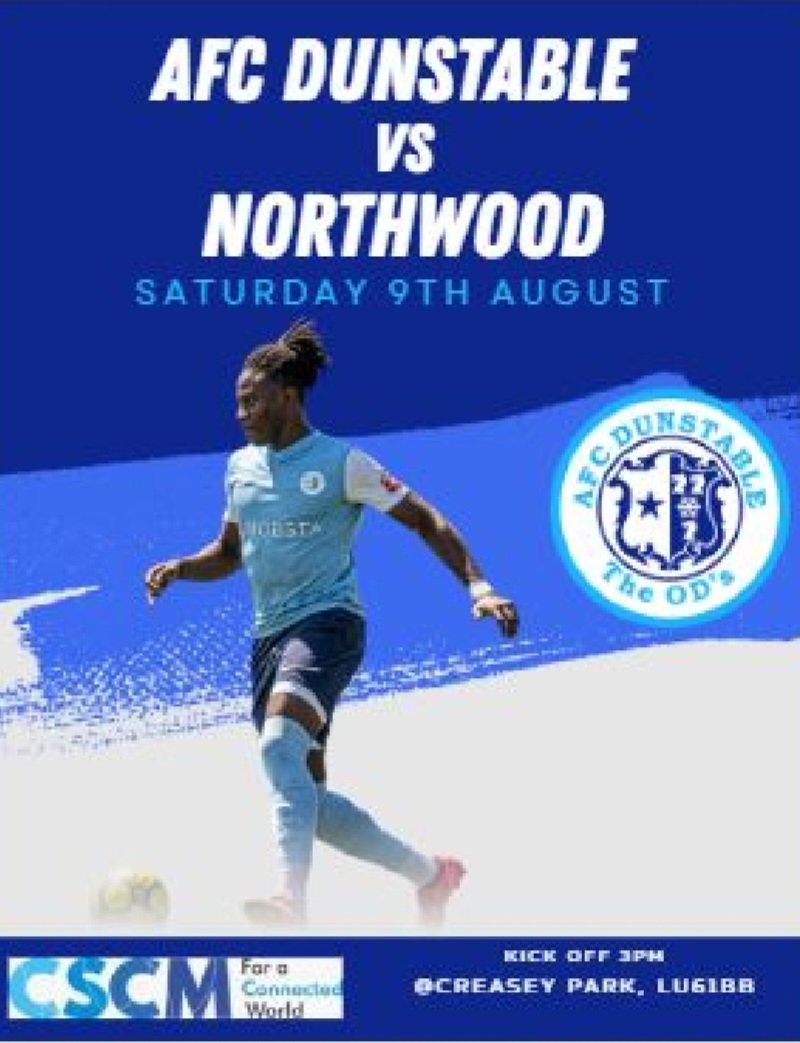 AFCDunstable's tweet photo. TOMORROW 
Not long now as we gear up for our 10th successive season in the Southern League.
KO is 3pm at Creasey Park. 
💷 Adults £10
Concessions £5
U18 £3. U12 Free
@LutonTown season ticket holders £5
#coyods https://t.co/cF3msa4Dtq