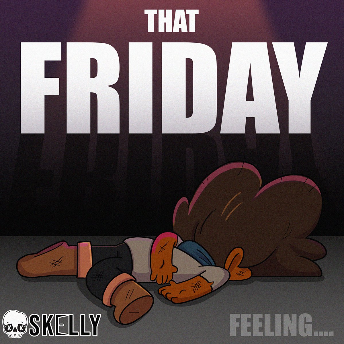 skelly_crew's tweet image. When the week bodied you and all you’ve got left is that FRIDAY feeling. 🫠
Skelly gets it.
Don't forget, we still really need your help: bit.ly/40Vtfth
#SkellyAnimation #ThatFridayFeeling #RelatableAF #IndieAnimation
