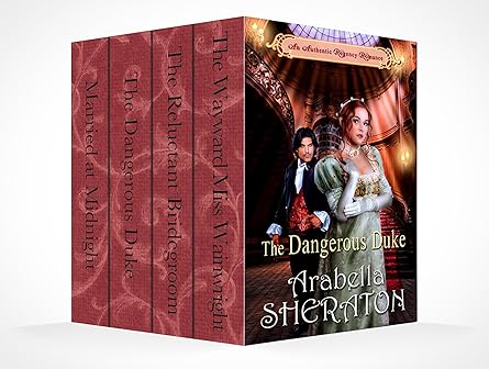 Historical Regency Romance Box Set: 4 Authentic Regency Romance Novels
by Arabella Sheraton <a href="/ArabellSheraton/">Arabella Sheraton</a> 

Arabella Sheraton has quickly become a favourite author for me. Exceptional collection of stories, well thought out and written and in real English Regency period.
