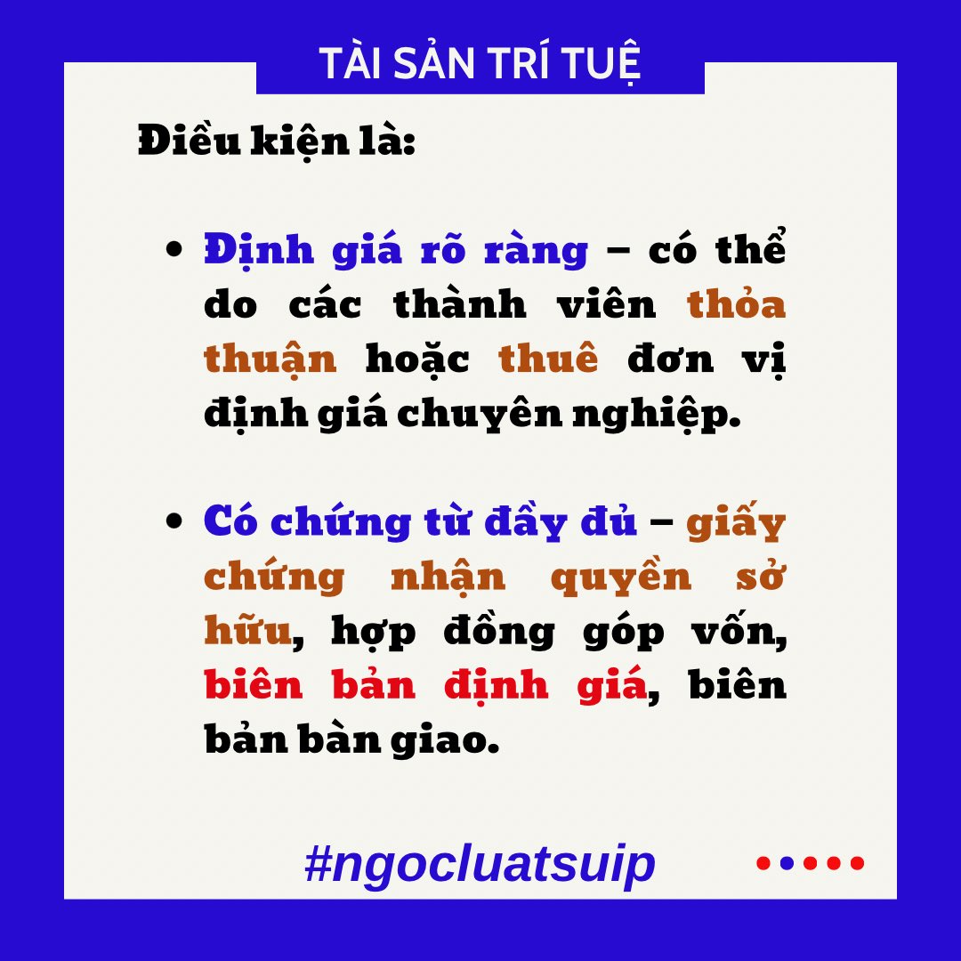 ngocluatsuip's tweet photo. Nhiều người nghĩ góp vốn công ty là phải có tiền… nhưng đó chưa phải là sự thật!
#ngocluatsuip #nhanhieudocquyen #dangkynhanhieu #thuonghieu #interbra #luatsu #sohuutritue https://t.co/SxDIzYBRIx