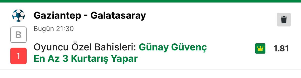 Ligin açılış maçı ve bir sürü özel seçenek aktif şuan iddaa'da.Benim öne çıkardığım tercihler şu şekilde ;

-Gaziantep en az 9 şut çeker

-Barış Alper ofsayta düşer

-Kozlowski en az 2 şut çeker

-Günay en az 3 kurtarış yapar

Resmi Sportoto Bayii

Hayend Şans Oyunları Üyelik