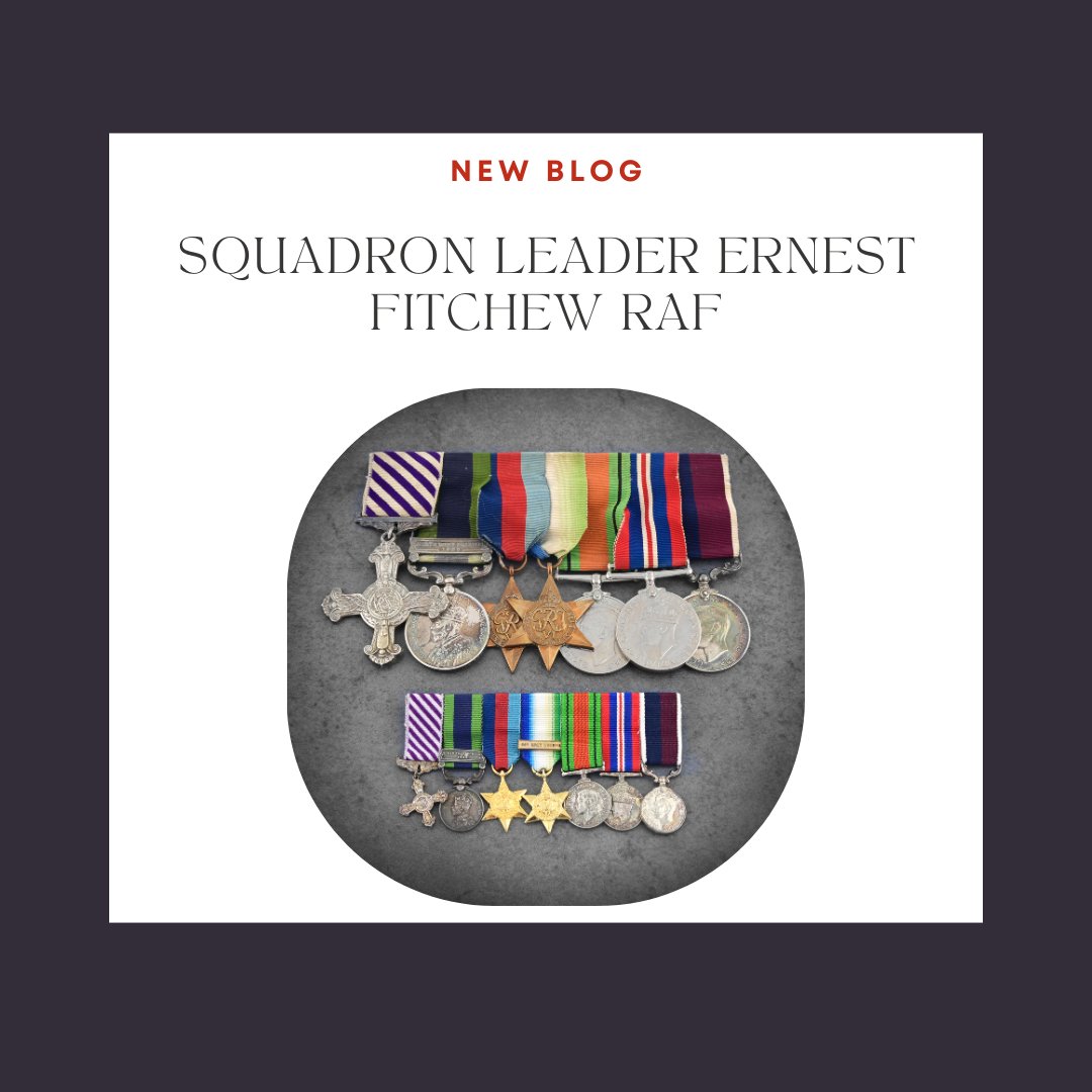 Ernest Fitchew, from Melbourne in Derbyshire, was awarded the Distinguished Flying Cross in 1943 for his gallantry and devotion as an RAF air-sea rescue pilot. The Derby Evening Telegraph reported that Fitchew chose flying as a career after leaving school.
fellows.co.uk/blog/medals/20…