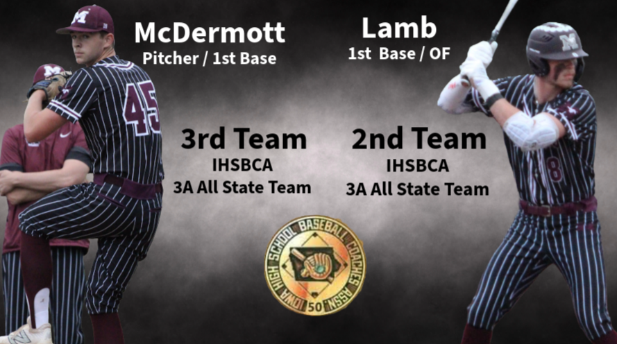 Mt Vernon Mustang Basball (@mvmustangbb) on Twitter photo Congratulations to two outstanding seniors AJ McDermott and Erik Lamb on their <a href="/IAHSBCA/">Iowa HS Baseball Coaches Association</a> All State Team Selections.
<a href="/MVActivities/">M.V. Activities</a> <a href="/TheMustangMoon/">The Mustang Moon</a> Congratulations to two outstanding seniors AJ McDermott and Erik Lamb on their <a href="/IAHSBCA/">Iowa HS Baseball Coaches Association</a> All State Team Selections.
<a href="/MVActivities/">M.V. Activities</a> <a href="/TheMustangMoon/">The Mustang Moon</a>