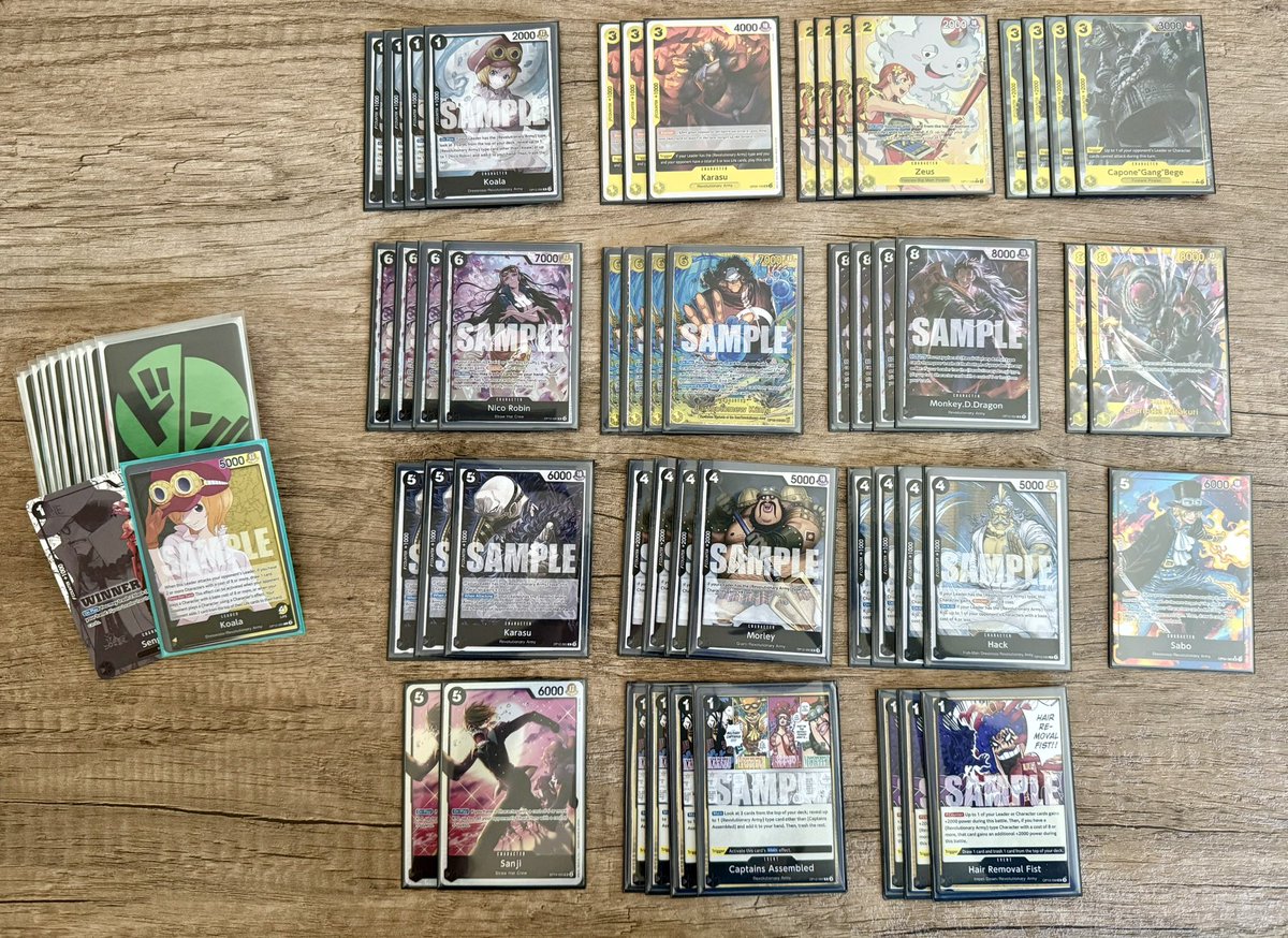oblomovGG's tweet image. Won the first op12 local in my area last night with BY Koala ( 5-0 ). Wanted to share the list to get some feedback hopefully as I’m still working on it.
Zeus and 5 cost Sabo don’t feel as good as I anticipated.

R1: MARCO ✅
R2: SHANKS ✅
R3: ENEL ✅
R4: RAYLEIGH ✅
R5: ENEL ✅