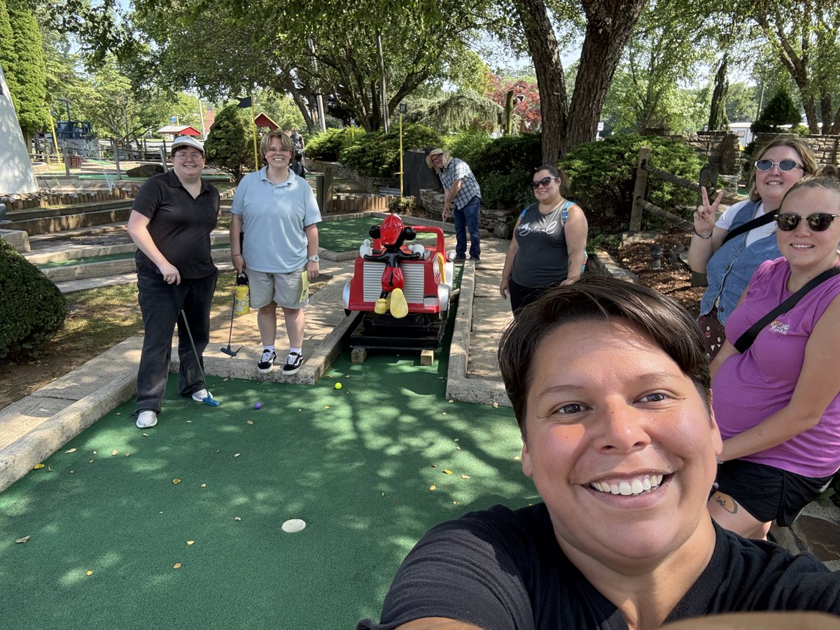 TheArcNCR's tweet image. Madicella & the Case Advocacy Team hit the greens for some team bonding! A little putt putt = big laughs & stronger connections. 💙 #TeamArcNCR #WorkFunBalance #InclusionInAction