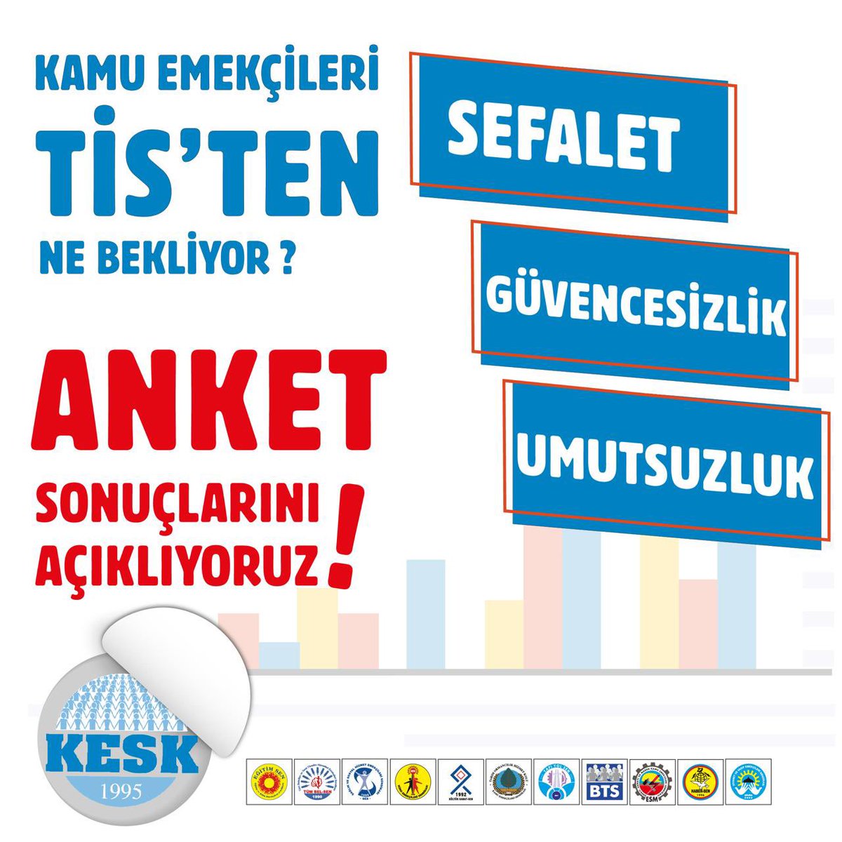 Her Geçen Gün Daha Fazla Yoksulluk ve Hak Kayıplarına Hayır Diyorsak, Sözümüzü Şimdi Söyleme
Zamanı!
📢Türkiye’nin 81 ilinden 4.778 kamu emekçisinin katıldığı ‘TİS Sürecine Giderken Mevcut Durum ve Beklentiler Raporu’nu 11 Ağustos Pazartesi Saat 10:00’da gerçekleştireceğimiz