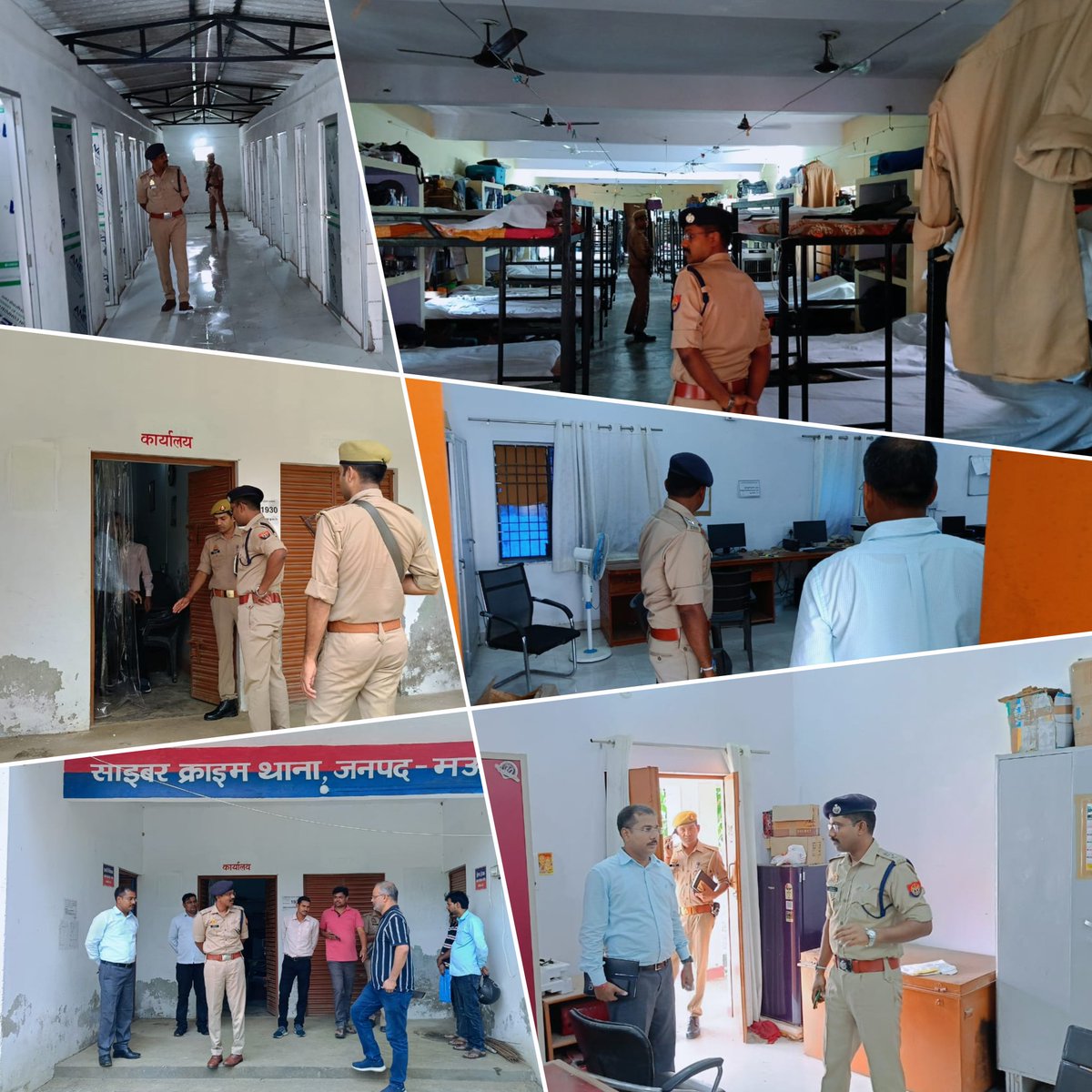 #spmau <a href="/DRElamaranIPS/">Elamaran</a> द्वारा पुलिस लाइन परिसर में स्थित थाना  साइबर क्राइम थाना, चुनाव सेल व आरटीसी बैरक का औचक निरीक्षण किया तथा सम्बन्धित को आवश्यक दिशा-निर्देश दिये गए।
<a href="/Uppolice/">UP POLICE</a>