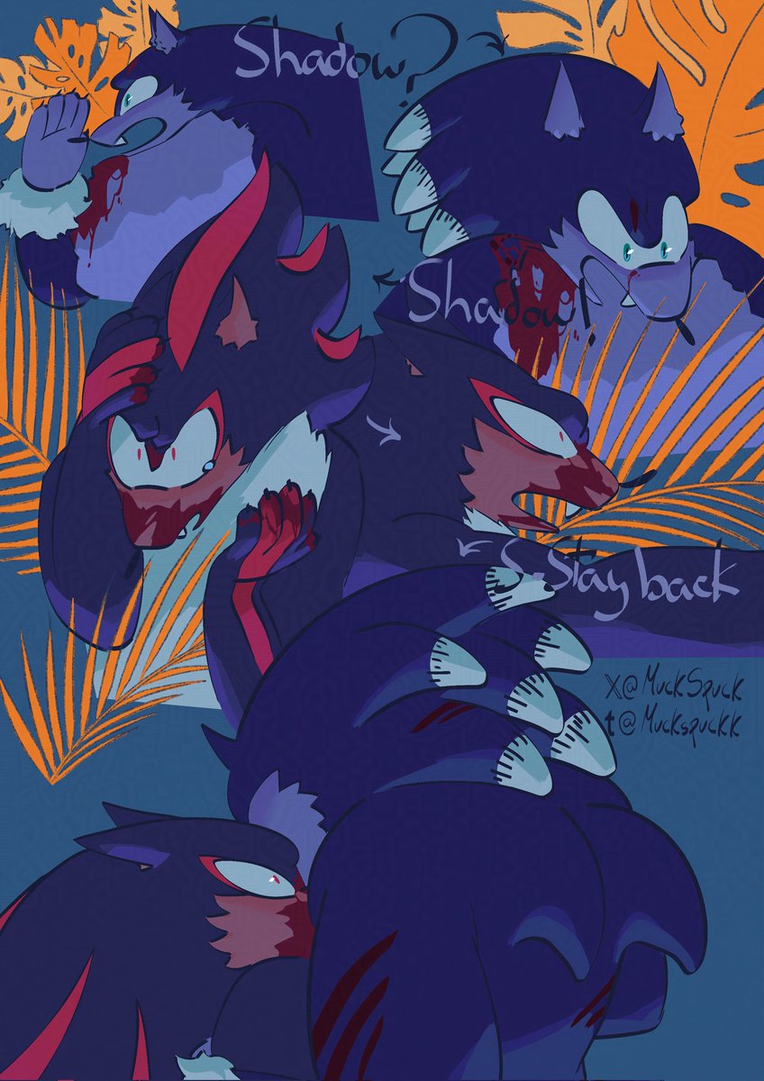 Sonic The Werehog Ate Shadow Shadow Vs Sonic By Limirina On DeviantArt
