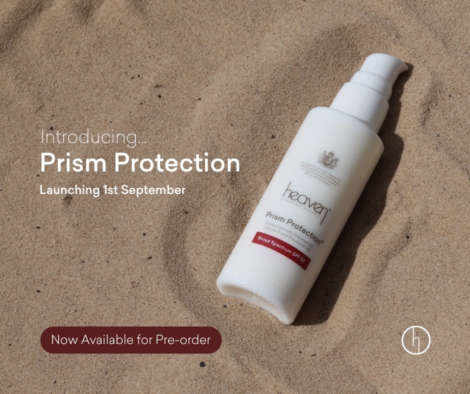 Three years in the making. Worth the wait.

Introducing Prism Protection SPF 50+, a daily ritual for radiant, resilient skin. Clinically proven. Advanced formulation.

🗓️ Launches 1st September
✨ Pre-order now - shop.heavenskincare.com/prism-protecti…

#HeavenSkincare #PrismProtection #DailySPF