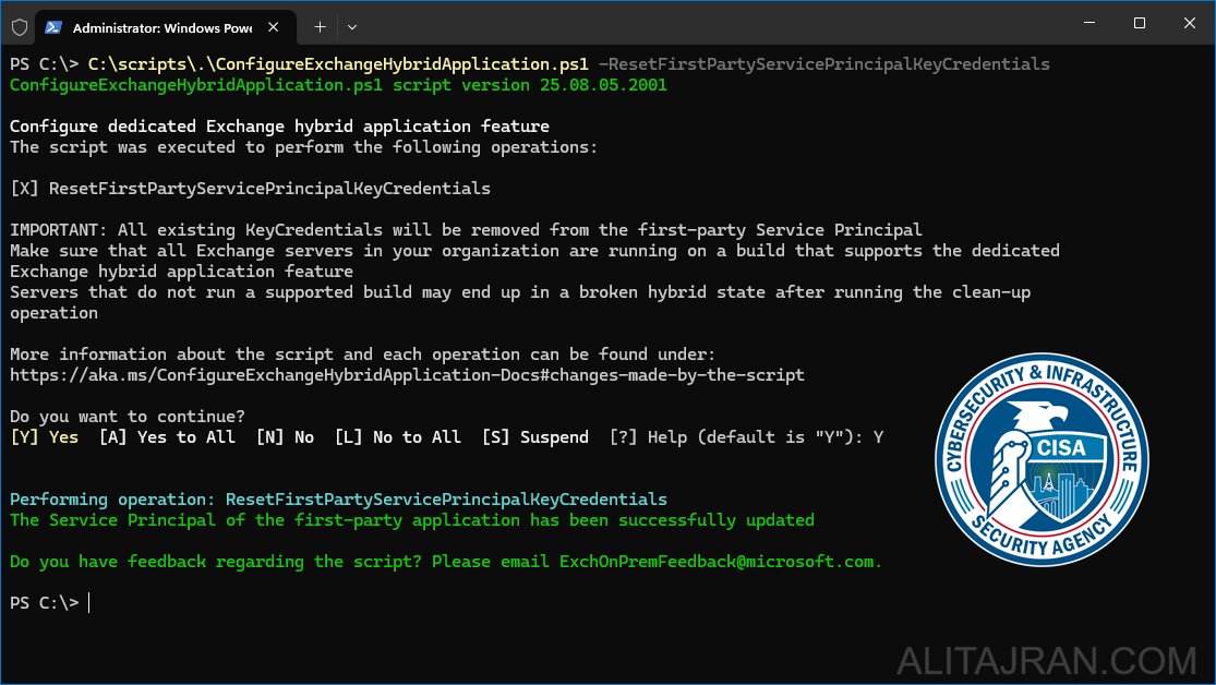 CRITICAL: Microsoft Releases Guidance on High-Severity Vulnerability (CVE-2025-53786) in Exchange Hybrid Deployments!

The Cybersecurity and Infrastructure Security Agency (CISA) issues an Emergency Directive (ED 25-02), as exploitation could lead to complete identity takeover