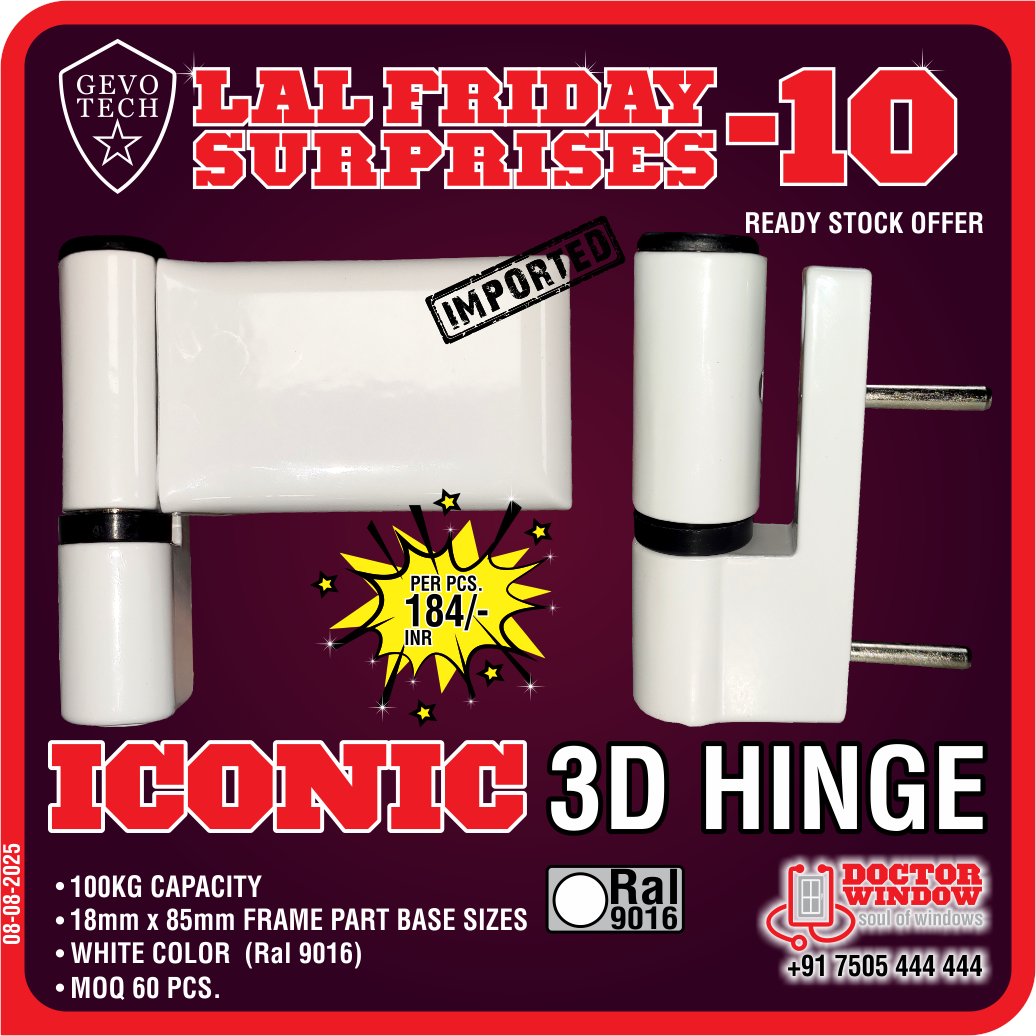 DOCTORWINDOW_IN's tweet image. GEVO TECH CAPADOCIA POPUP HANDLE
GEVO TECH SUN DOOR ADJUASTABLE ROLLER
GEVO TECH WELDING PAPER TEFLON
GEVO TECH ICONIC 3D HINGE 

#handle #doorroller #3dhindge #doctorwindow #soulofwindow #hardware  #besthardware #hardwareaccessories #door #window