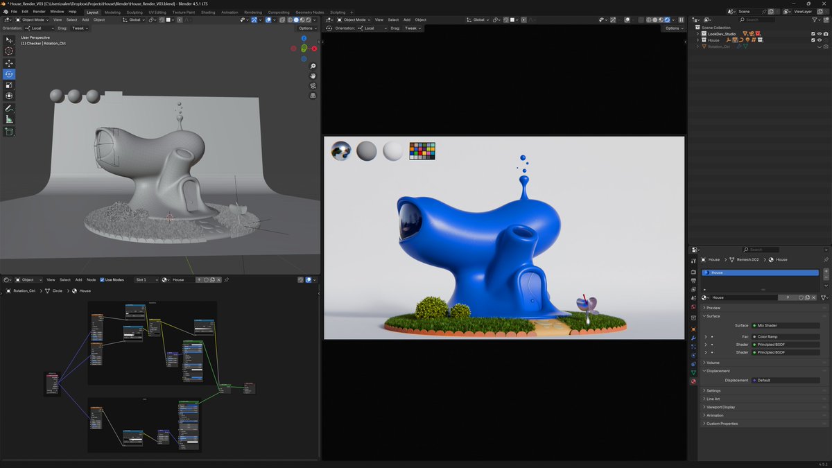 My very first project with Blender! 🎉

Finally made the switch and had so much fun exploring modeling, shading, lighting... and even some geometry nodes.

Can’t wait to share more soon!

#b3d #Blender #Blender3D #3D