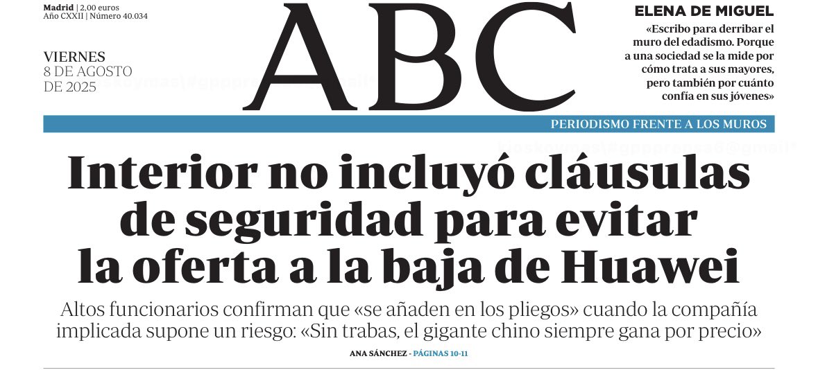 ¡No es el precio, estupidos !
Es la Seguridad Nacional