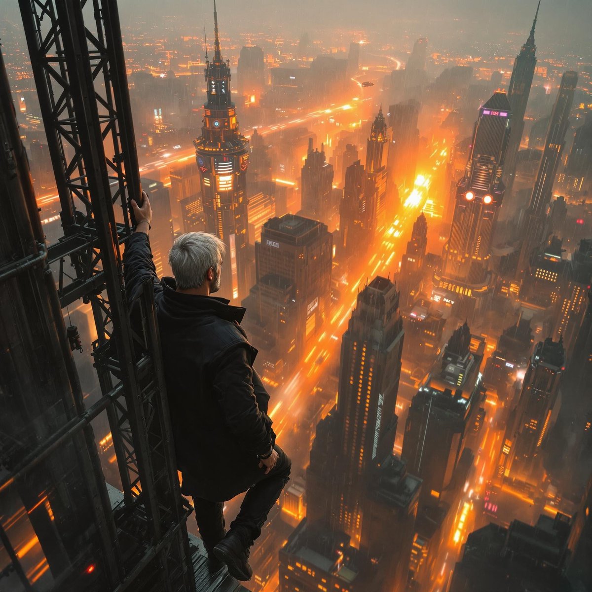 saylor's tweet image. Wall Street is orange.