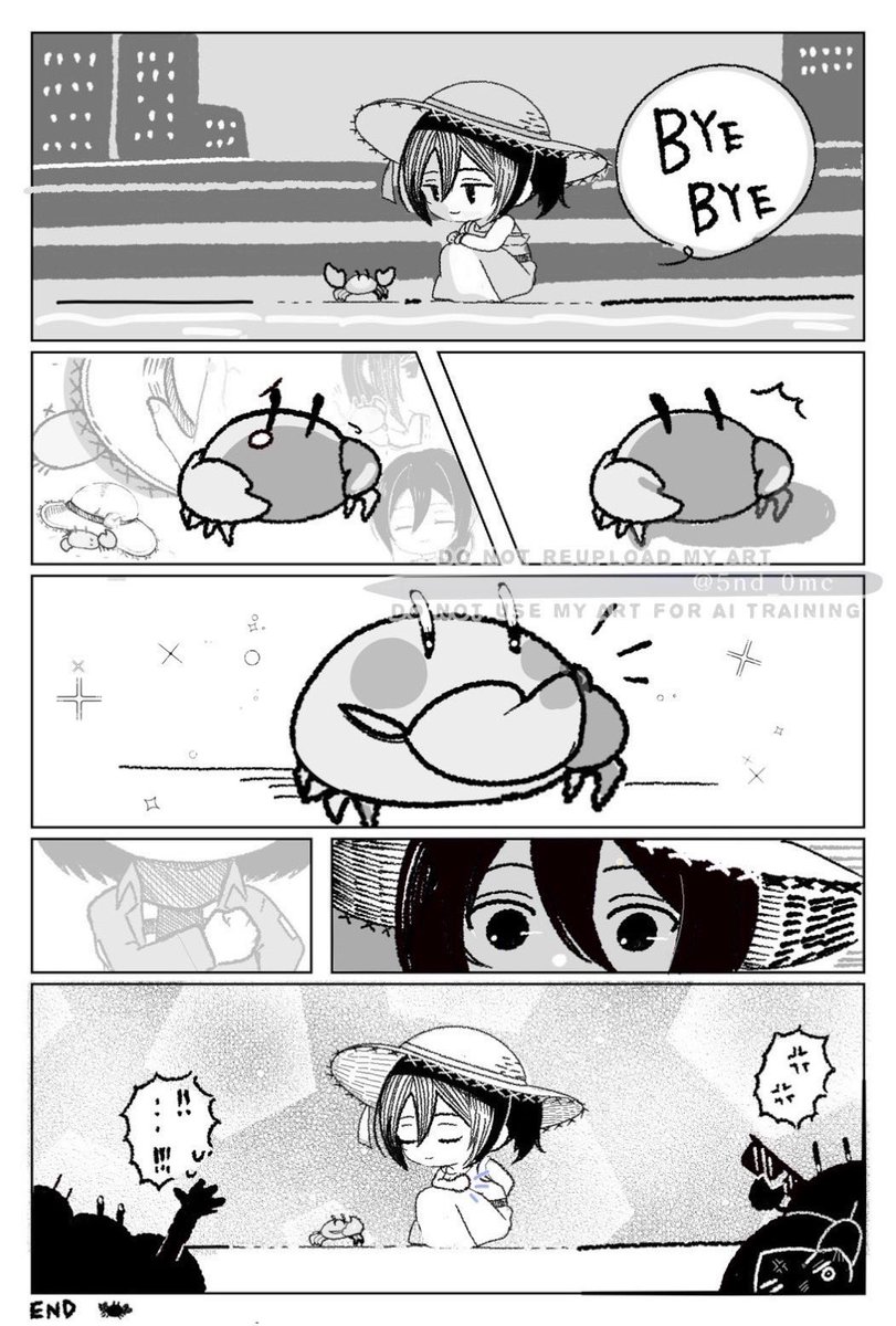 ブレ◯ダの🌺組がカニと戯れてるだけの話 