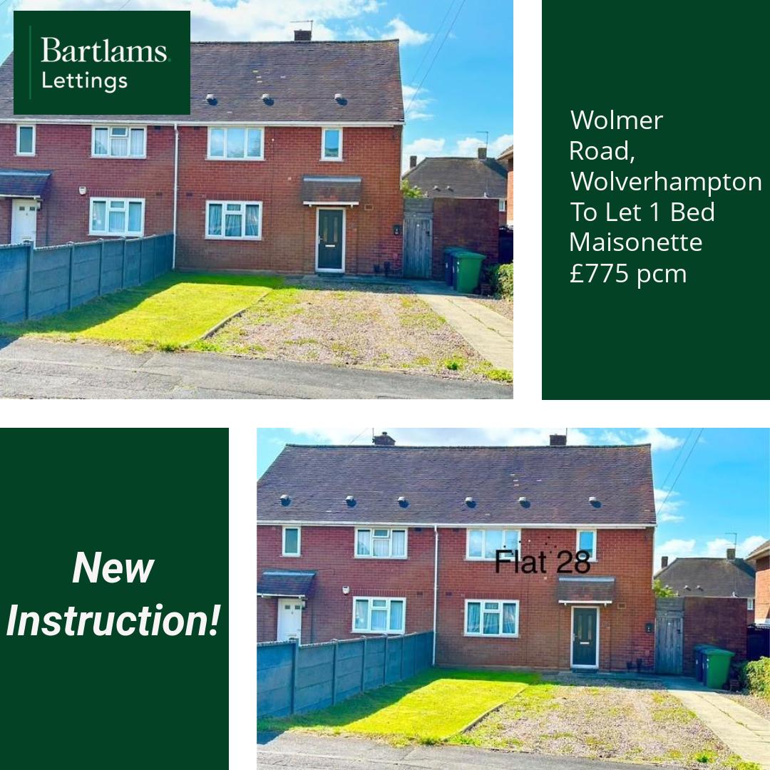 ⭐ NEW INSTRUCTION ⭐

🏠 To Let 1 Bed Maisonette £775 pcm

Contact Us for more details:
📞 Tel: 01902 933944
📩 Email: admin@bartlamslettings.co.uk

For a full set of photographs, please visit our website at bartlamslettings.co.uk

#propertywolverhampt