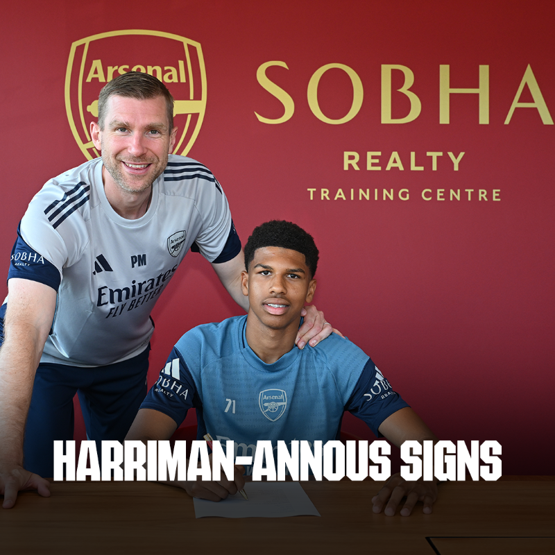 ArsenalAcademy's tweet photo. Congratulations, Andre 👏 

Andre Harriman-Annous is keen to continue his journey to greatness after signing a professional contract 👇