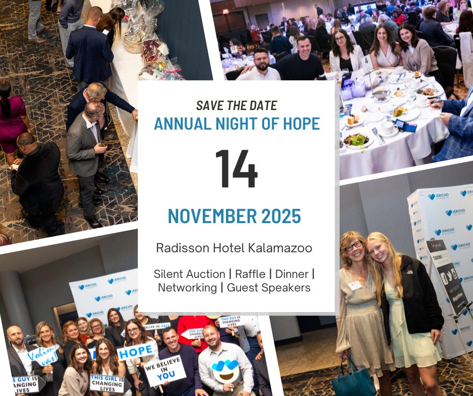 ⭐️ Become a sponsor for our Annual Night of Hope on 11/14! Featuring silent auction baskets, a full-course meal, raffle prizes, speakers &amp; more. With several sponsorship levels, everyone can find an opportunity that's right for them! 

Learn more 👉 jerichofoundation.org/noh.