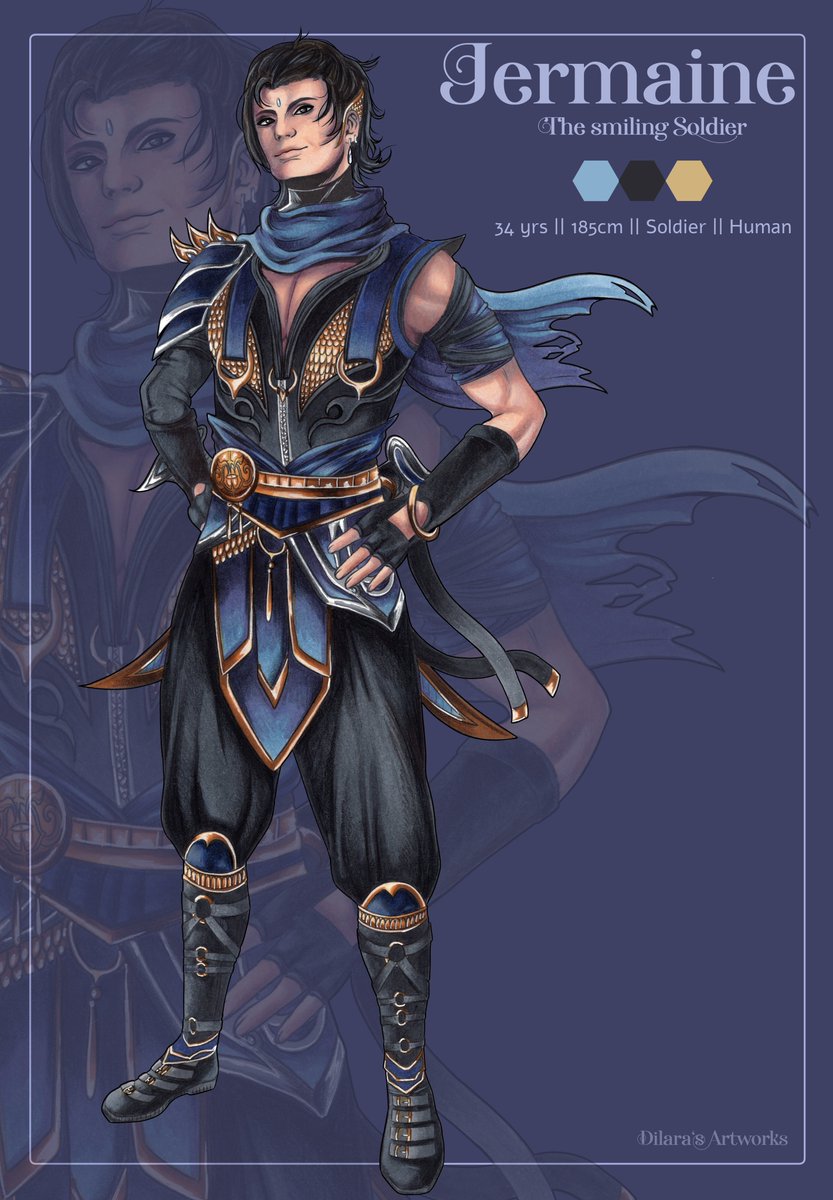 dilaramilena's tweet image. And here is my OC Jermaine! The ever smiling soldier of the realm Krytrilla and the childhood friend of Shiranui from my story "Rise of Shiranui" ! I hope you like him! :D #ocart