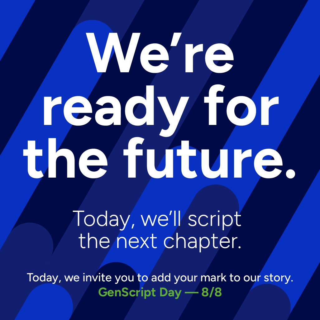 GenScript's tweet image. ✨ GenScript is celebrating the legacy we’ve built and the future we’re stepping into.
📣 Read the full press release → bit.ly/4osWWMb
Here’s to 𝗦𝗰𝗿𝗶𝗽𝘁𝗶𝗻𝗴 𝗣𝗼𝘀𝘀𝗶𝗯𝗶𝗹𝗶𝘁𝗶𝗲𝘀—together.
#GenScript #ScriptingPossibilities #GenScriptDay #Biotech