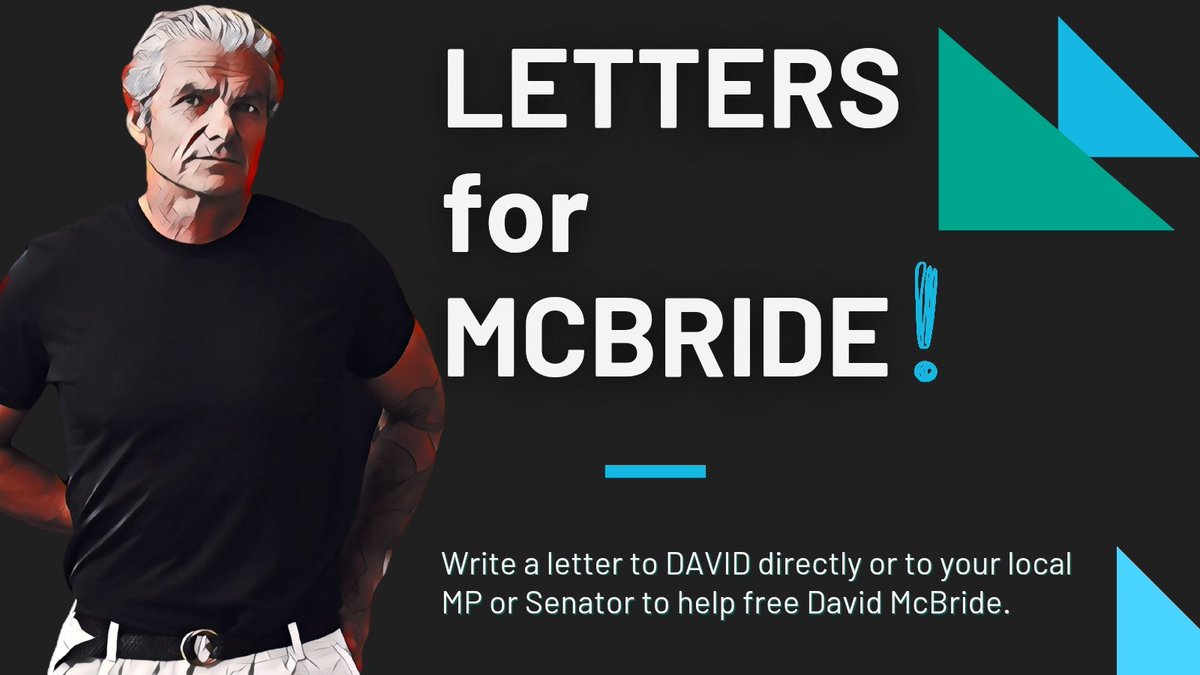 Adelaide For Assange (@foradelaide) on Twitter photo Letters for McBride!
WRITE to David McBride
David McBride, PIN 134463
Locked Bag 7775
Alexander Maconochie Centre
Canberra BC ACT 2609
Show your support, share your thoughts, and write to David <a href="/MurdochCadell/">David McBride</a>!
#LettersForMcBride #FreeDavidMcBride #TruthTeller Letters for McBride!
WRITE to David McBride
David McBride, PIN 134463
Locked Bag 7775
Alexander Maconochie Centre
Canberra BC ACT 2609
Show your support, share your thoughts, and write to David <a href="/MurdochCadell/">David McBride</a>!
#LettersForMcBride #FreeDavidMcBride #TruthTeller